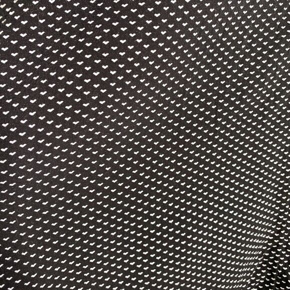 Jachs Girlfriend Women’s 2XL Black & White Polka Dot Heart Button Down Blouse - Picture 9 of 12